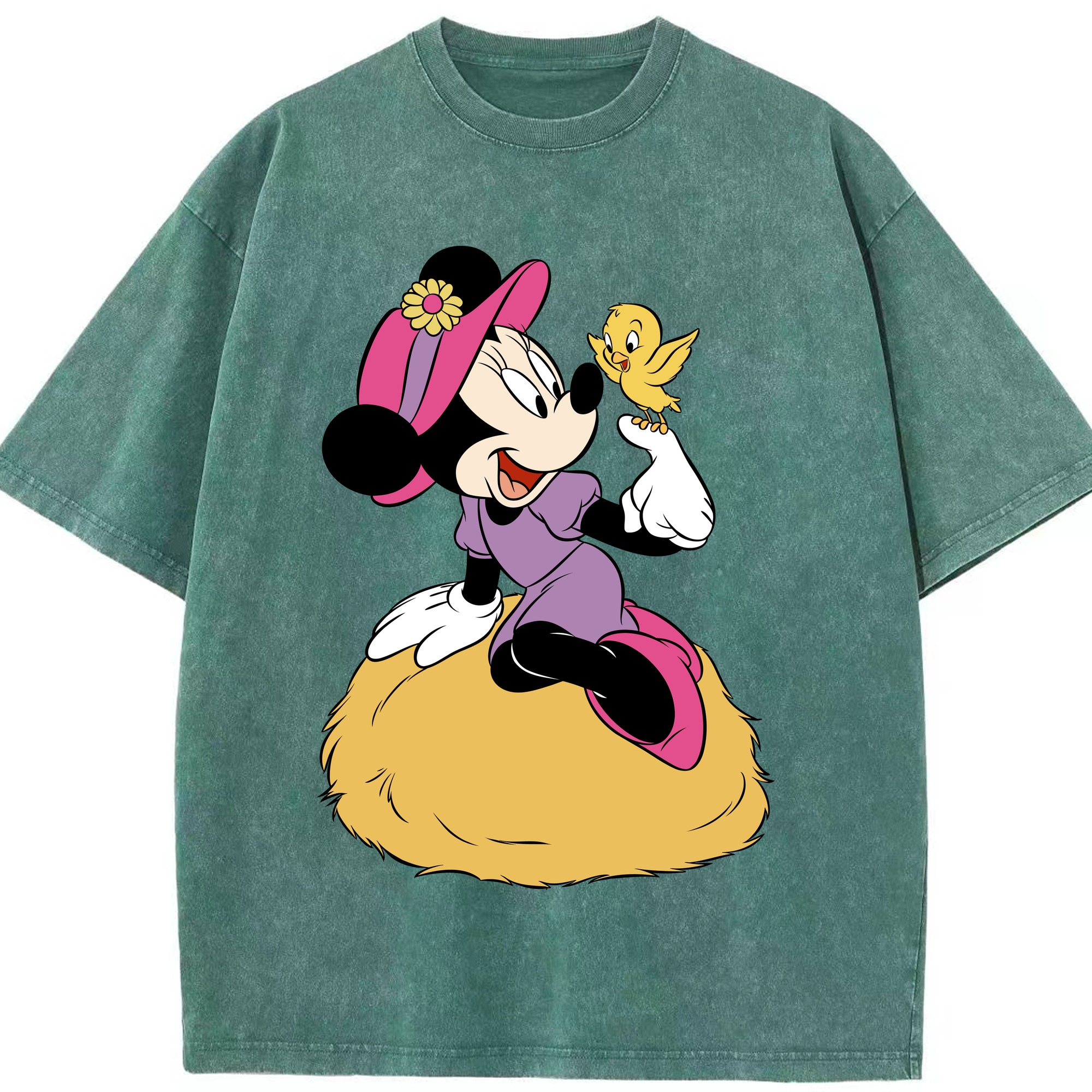 （画像用） ミッキーマウス Mickey Mouse 綿100% ヴィンテージ風 半袖Tシャツ（フロントプリント）